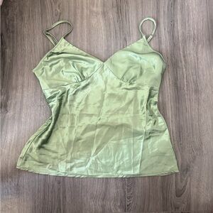 Silky Light Green Cami Top - Women Tops